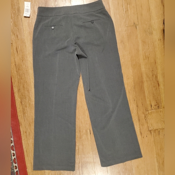 NWT Ninety Charcoal Straight Legged Dress Pants Size 12 Office Workwear Business - Picture 2 of 8